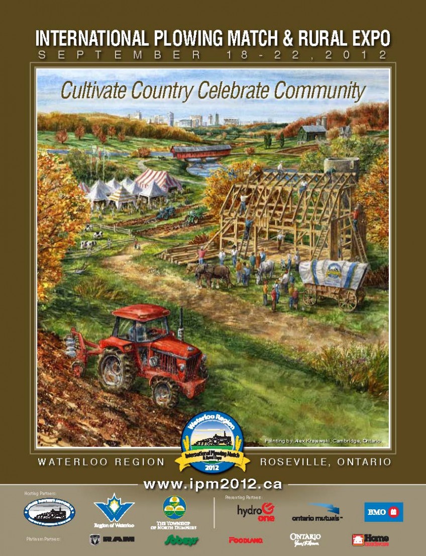 Plowing Match promotional poster featuring commissioned painting by Alex Krajewski for 2012 Plowing Match poster