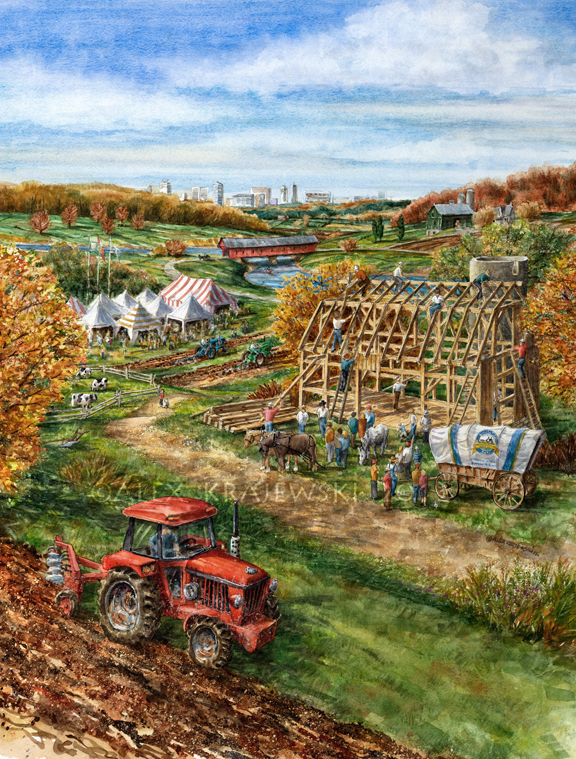 Plowing Match-commissioned painting by Alex Krajewski for 2012 Plowing Match poster