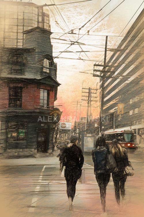 Girls Crossing - Bathurst St. Toronto, ON - Krajewski