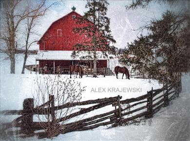Little Red Barn in Winter - Krajewski
