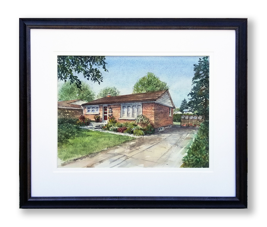 commissioned house portrait by Alex Krajewski