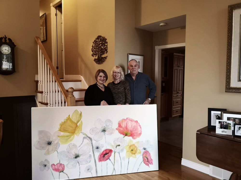 Sunny Blossoms original by Anna Krajewski delivered-to its new home