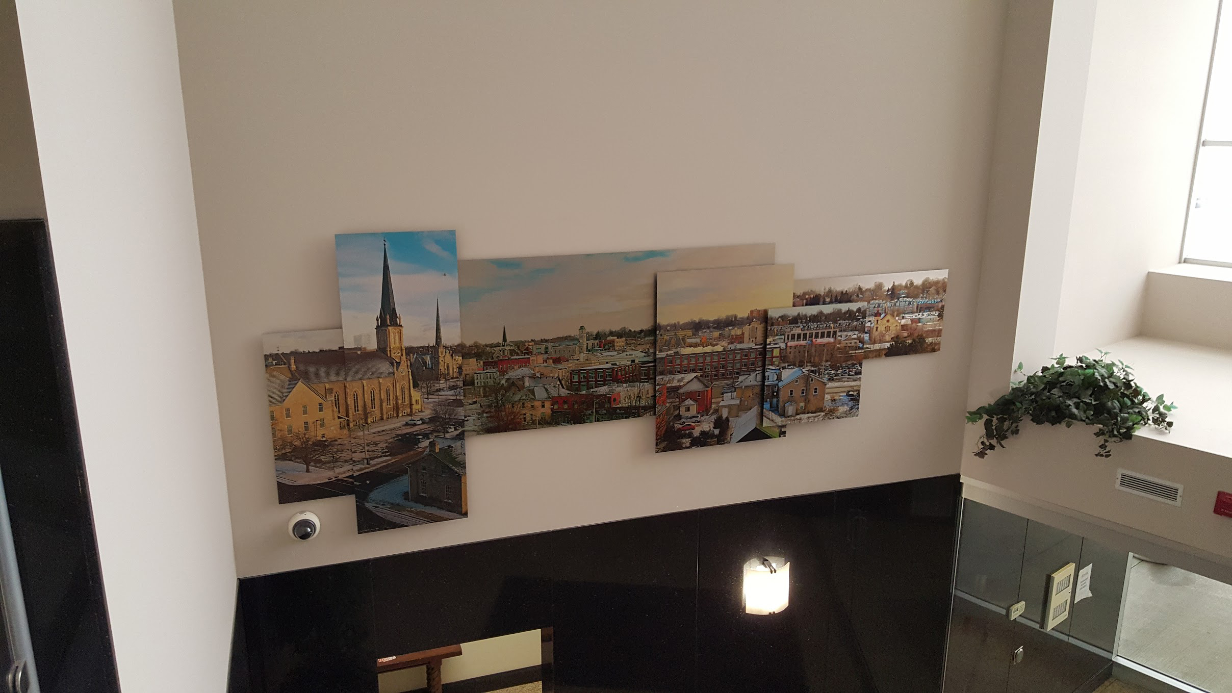 3D panoramic view of Galt layered on brushed aluminum - corporate art by Alex Krajewski