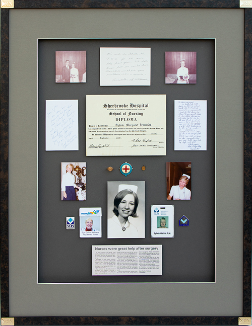 Custom framed personal heirlooms 