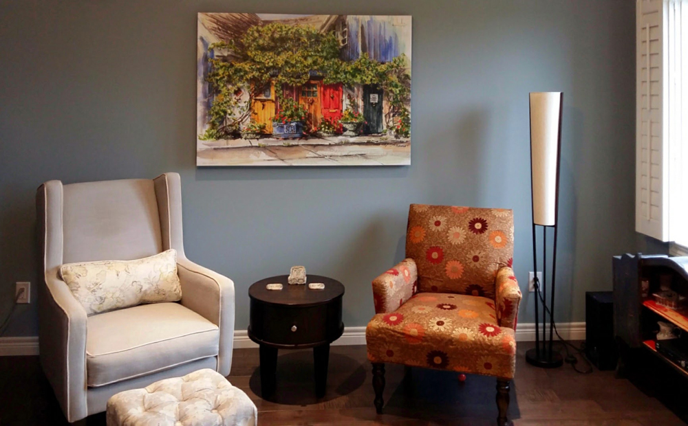Seven Doors of Elora extra large gallery wrapped print on canvas on wall at customer's home