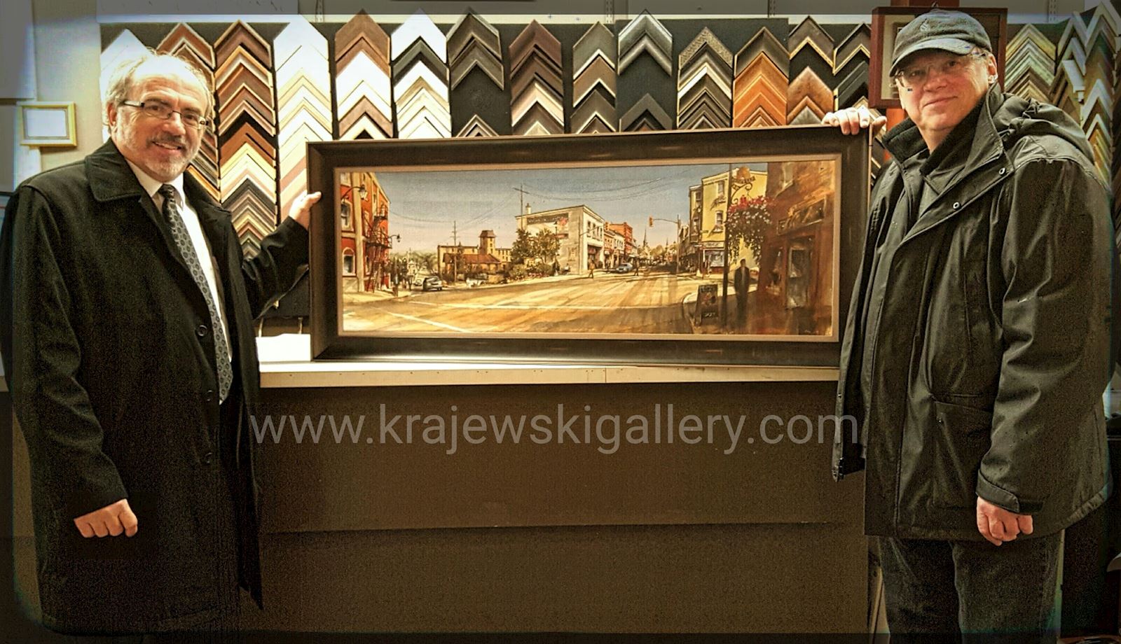 Downtown Hespeler-print on canvas by Alex Krajewski Custom framed by Krajewski Gallery