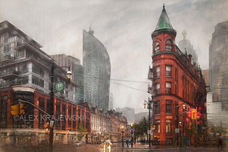 Rainy Day on Front Street - Toronto, ON - Krajewski