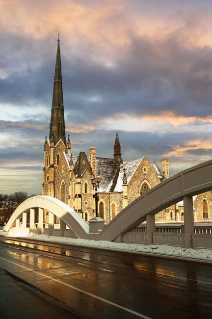 Central Church and Main Street Bridge-Colour - Krajewski