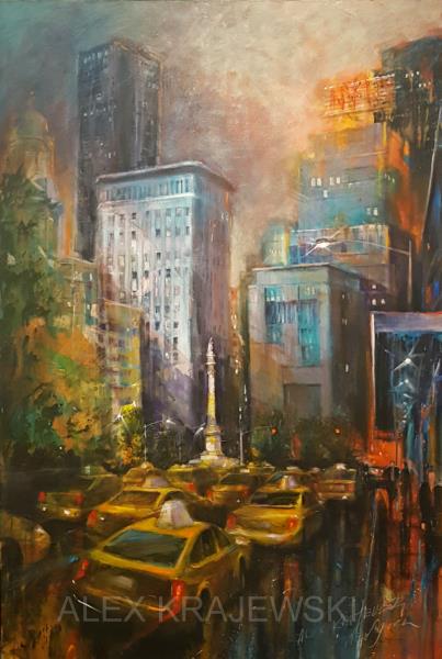 New York - Columbus Circle - ORIGINAL - Krajewski