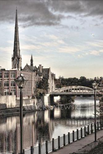 Main Street Bridge Reflections-Vintage - Krajewski