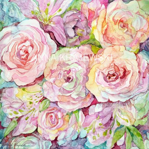 Rose Bouquet - Print - Krajewski