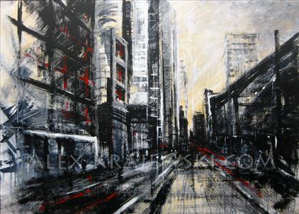 Toronto - Front Street & CBC - ORIGINAL - SOLD - Krajewski