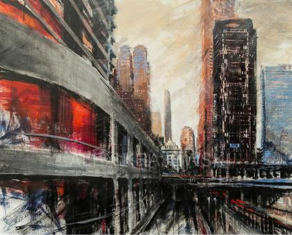 Toronto - Gardiner & Yonge - ORIGINAL - SOLD - Krajewski