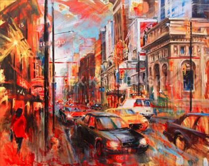 Toronto Yonge Street - ORIGINAL -  SOLD - Krajewski