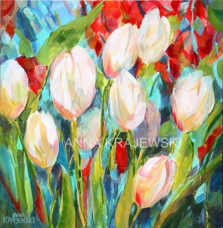 White Tulips - ORIGINAL - Krajewski