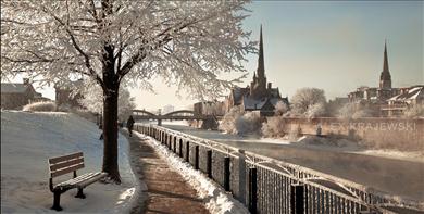 Winter Morning Stroll (warm) - Krajewski