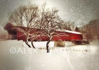 Kissing Bridge in Winter - Sepia