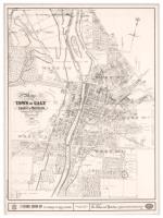 Map-Town of Galt - Sepia